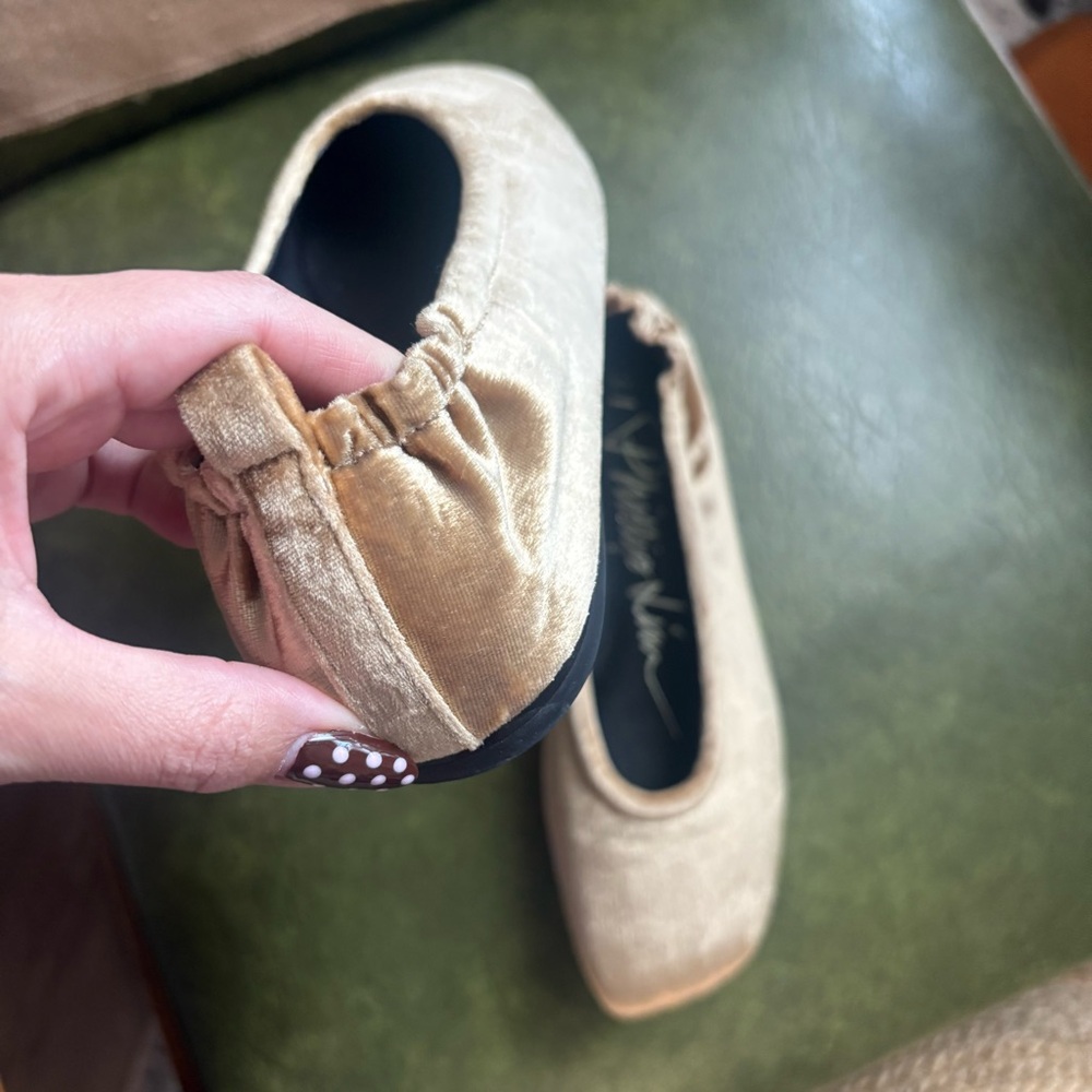 Phillip Lim 3.1 Stretch Back Ballet velvet gold Flats size 39 - Picture 9 of 12